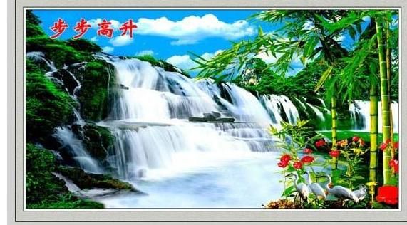 找手工活加工項目加盟仿真動感山水畫制作(圖2)