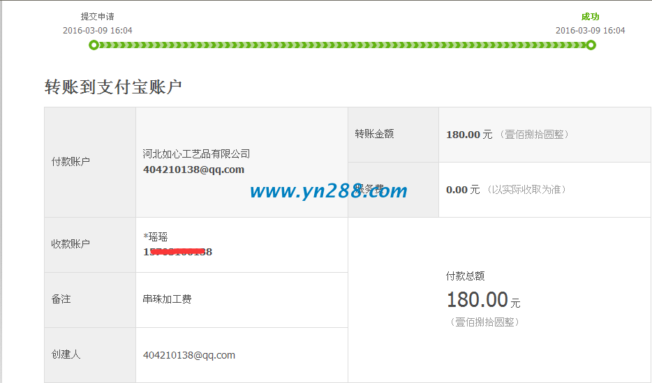 邯鄲肥鄉(xiāng)崔小妹試做珠繡成功，錄取會員收到加工費(fèi)(圖1)