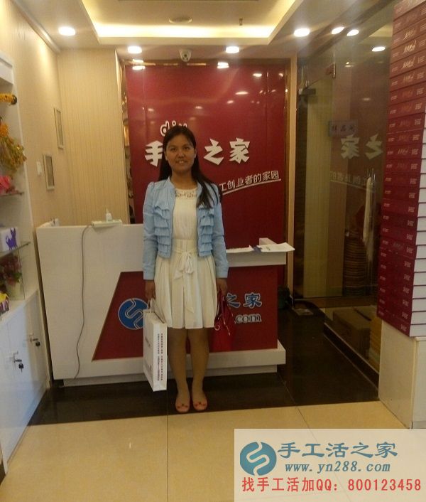 手工愛好者的福音！河南濟(jì)源程女士來手工活之家考察找到珠繡手工活(圖1)