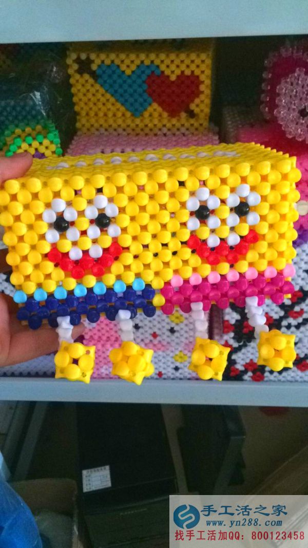 做好的海綿寶寶紙抽盒，是不是很心動，快加入我們吧