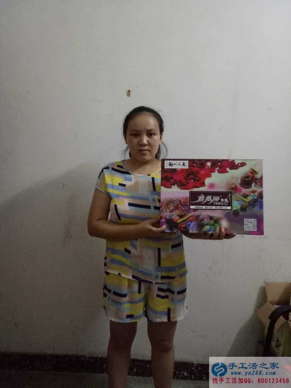 廣州深圳黃女士在家做手工活彩珠繡兼職，不收押金正規(guī)外發(fā)加工廠家