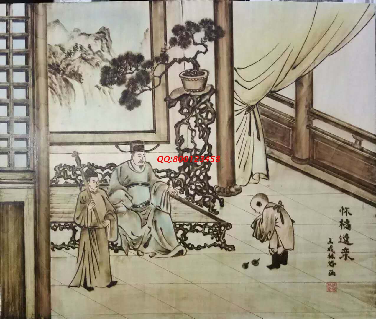 【民間手工藝品推介】邱縣傳統(tǒng)純手工烙畫，《二十四孝系列》預(yù)約定制，尺寸46*39cm