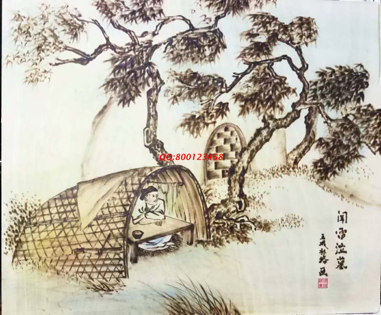 【民間手工藝品推介】邱縣傳統(tǒng)純手工烙畫，《二十四孝系列》預(yù)約定制，尺寸46*39cm