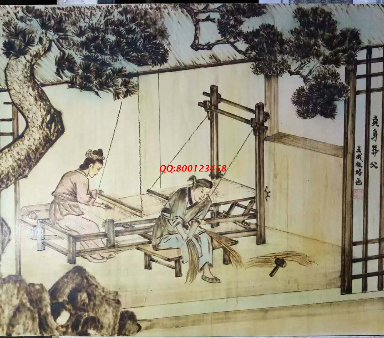 【民間手工藝品推介】邱縣傳統(tǒng)純手工烙畫，《二十四孝系列》預(yù)約定制，尺寸46*39cm