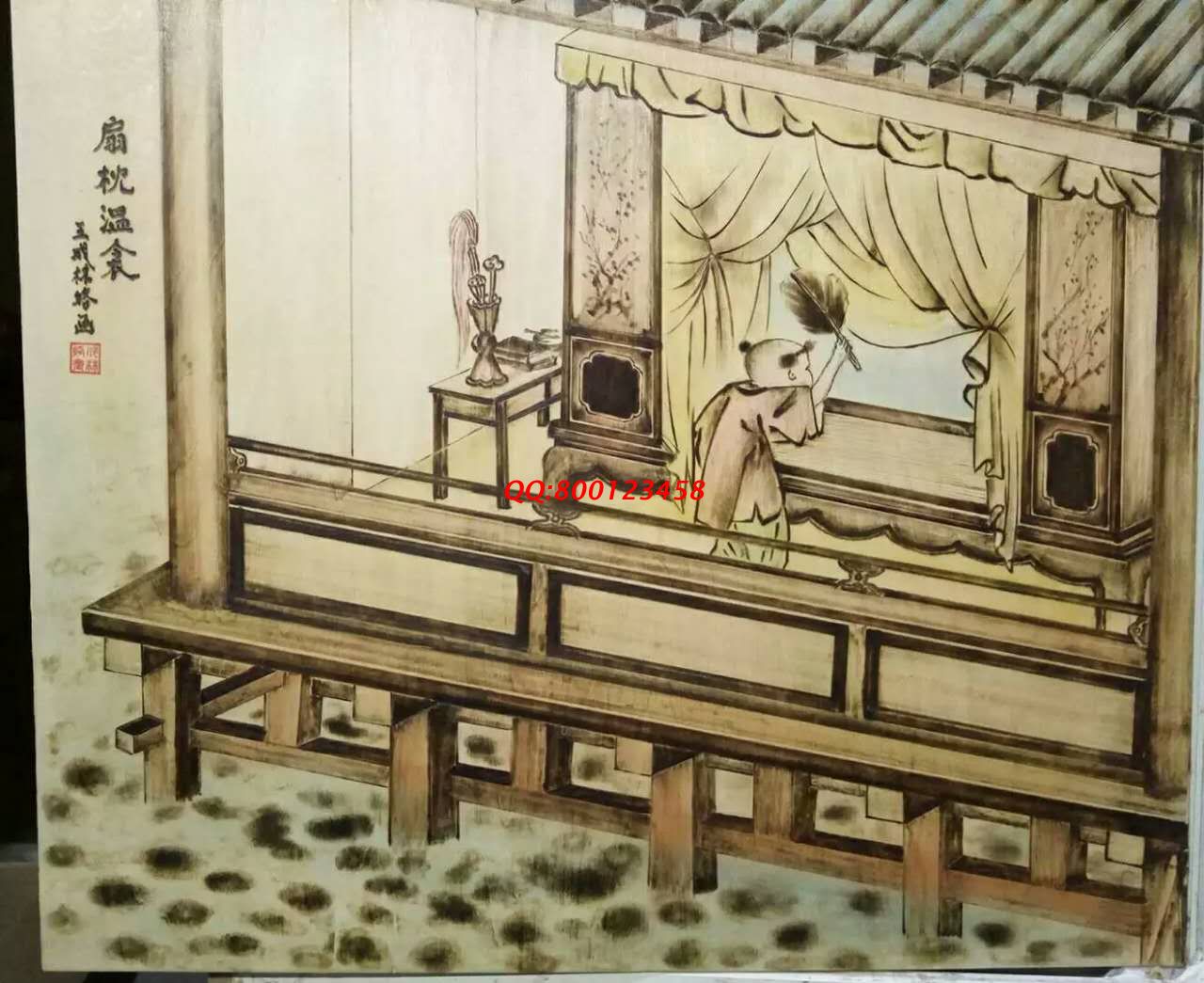 【民間手工藝品推介】邱縣傳統(tǒng)純手工烙畫，《二十四孝系列》預(yù)約定制，尺寸46*39cm