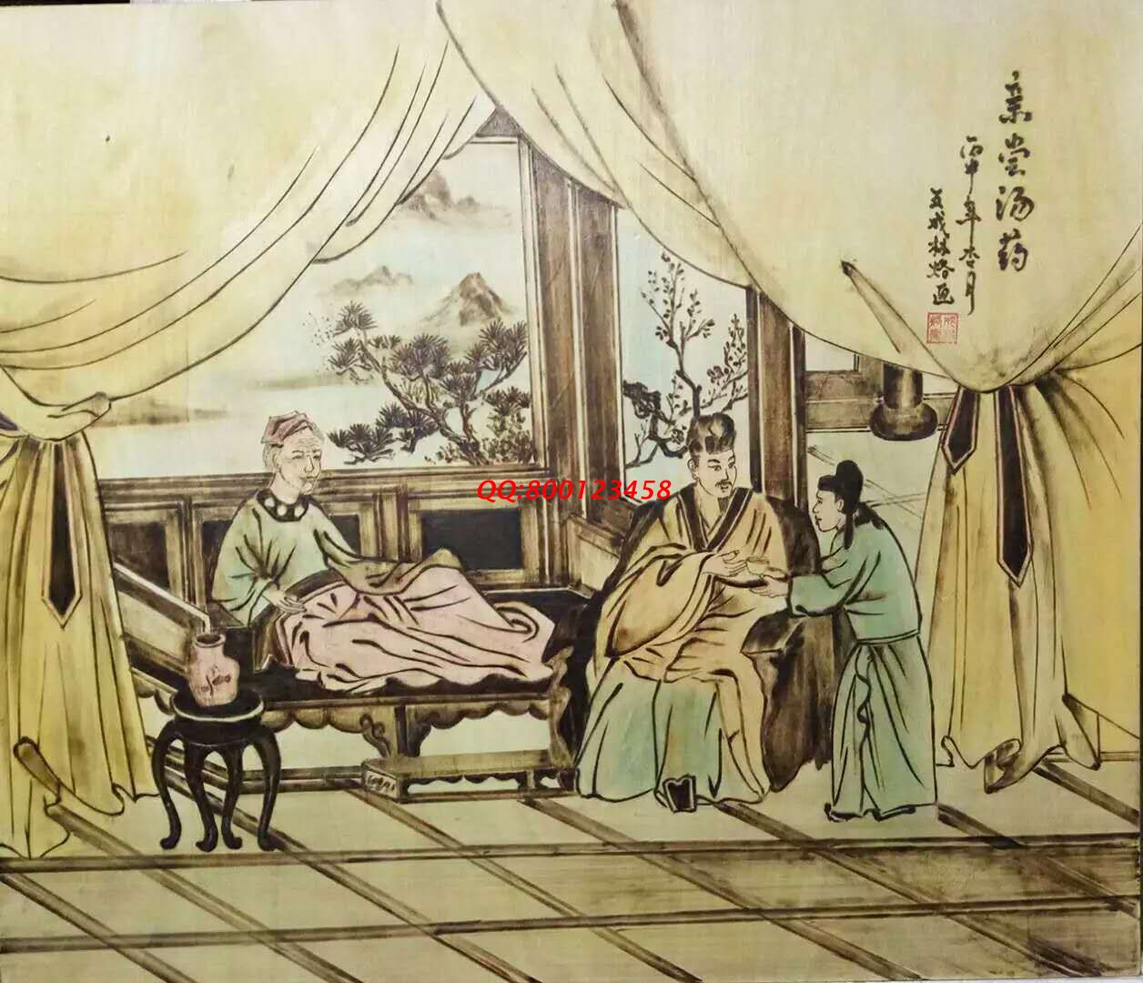 【民間手工藝品推介】邱縣傳統(tǒng)純手工烙畫，《二十四孝系列》預(yù)約定制，尺寸46*39cm