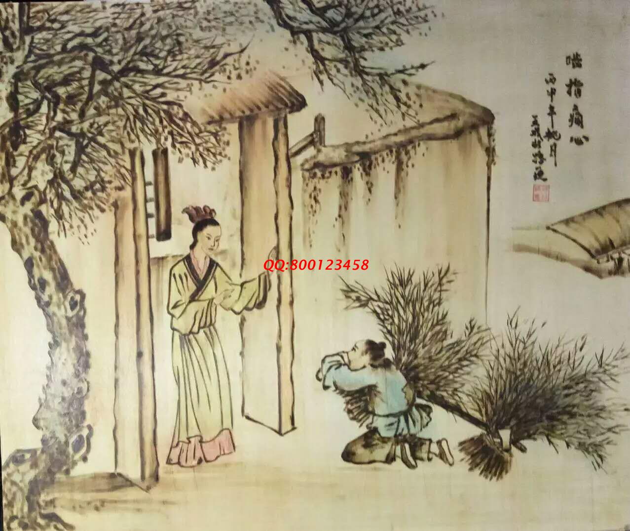 【民間手工藝品推介】邱縣傳統(tǒng)純手工烙畫，《二十四孝系列》預(yù)約定制，尺寸46*39cm