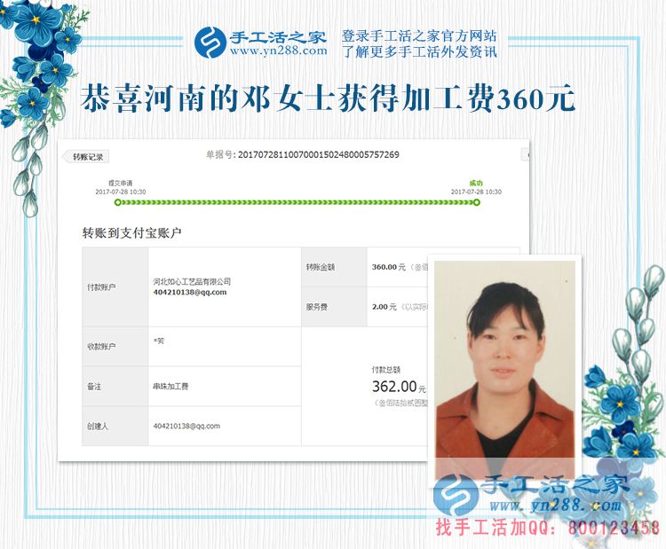 用雞蛋來(lái)核算我的手工活加工費(fèi)，我同意也很滿意(圖1)