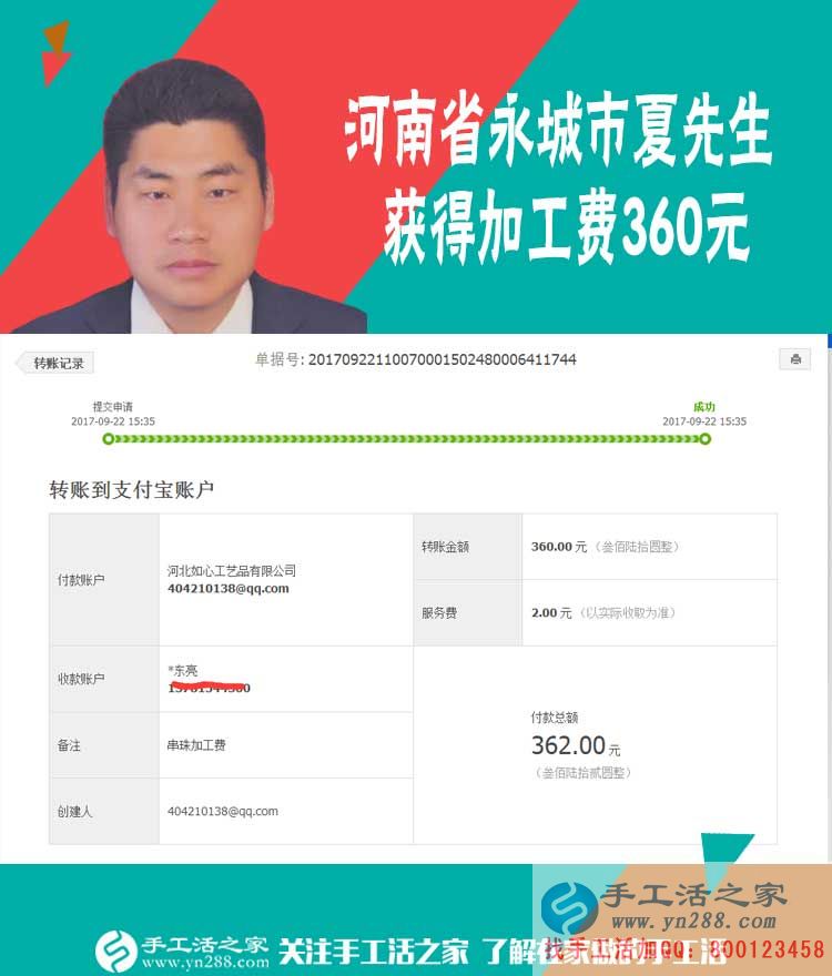 先從個人加工做起，再到組織人加工，河南永城夏先生下定決心要好好做手工活事業(yè)(圖1)