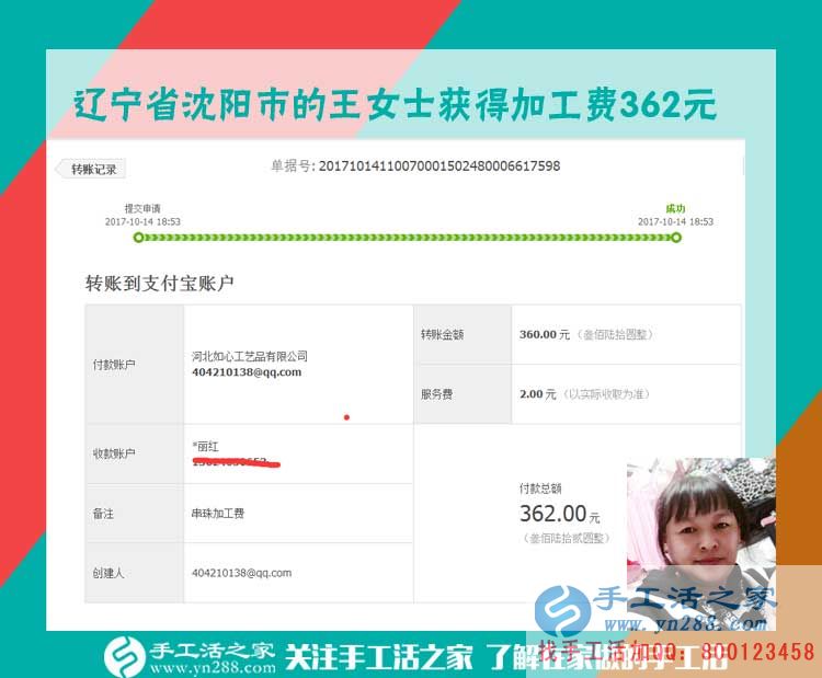 彌補(bǔ)生意不賺錢的狀況，遼寧沈陽(yáng)的王女士說(shuō)，開(kāi)店之余做串珠手工老賺錢了(圖1)
