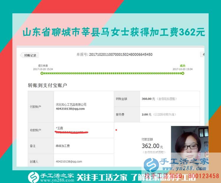 租房子也要愛干凈，山東聊城馬女士下班后堅(jiān)持做珠繡畫掙錢，一個(gè)月一千多(圖1)