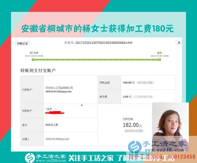 相信緣分，安徽桐城楊女士一直在家做手工活賺錢(圖1)