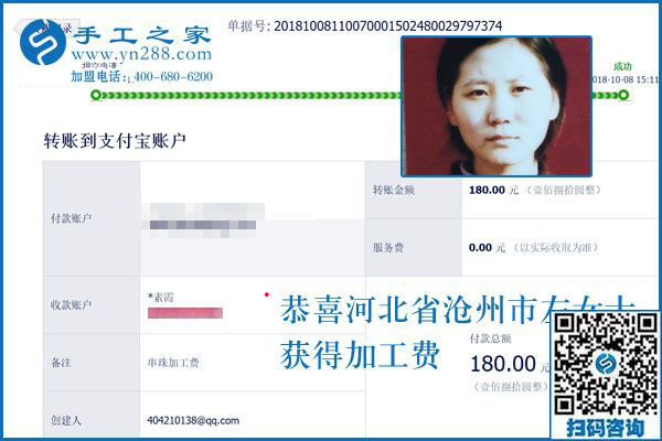 服裝店里的兼職手工活，河北滄州左女士一直這樣掙錢