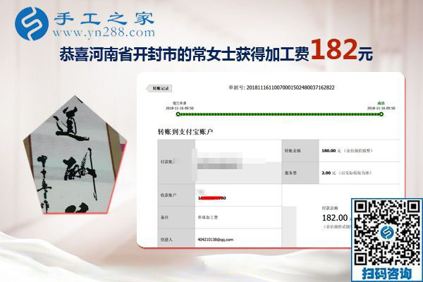 開店之余好兼職，河南開封常女士堅持做外發(fā)手工活加工項目