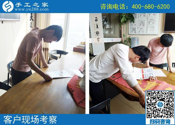 3月28日，正規(guī)供料的手工活，就是珠繡串珠外發(fā)手工活，手工之家接待考察加工客戶剪影