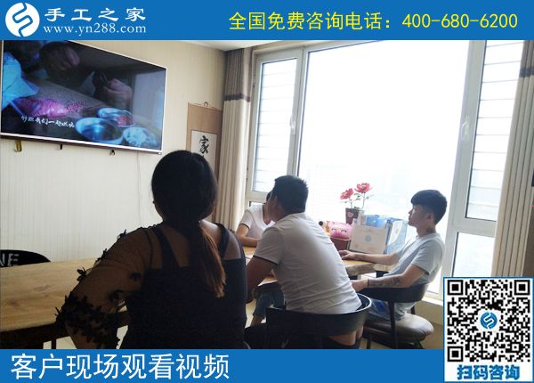 6月2日，正規(guī)供料的手工活，大家都選擇這里的珠繡，手工之家接待考察加工客戶剪影