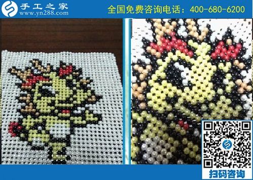 手工活在家加工對家庭婦女很重要，四川綿陽彭女士靠珠繡外放手工活足不出戶有收入