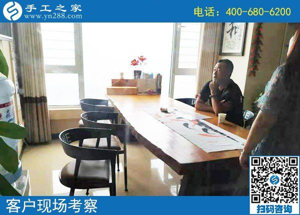 8月5日，把手工活帶回家做，外發(fā)手工活勵(lì)志珠珠繡是個(gè)好選擇，手工之家接待考察加工客戶剪影