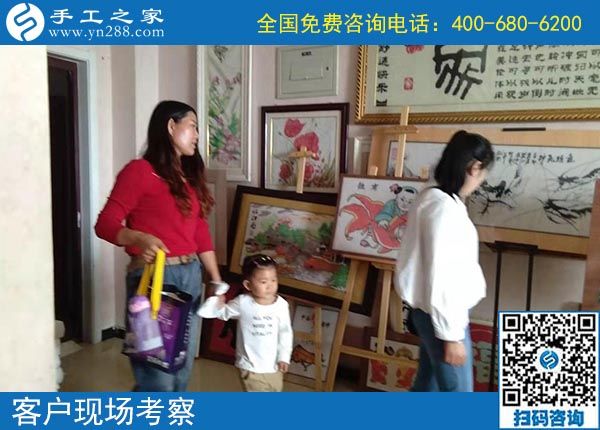10月2日，選擇正規(guī)手工活，越來越多的人選擇節(jié)假日來考察合作，手工之家接待考察加工客戶剪影