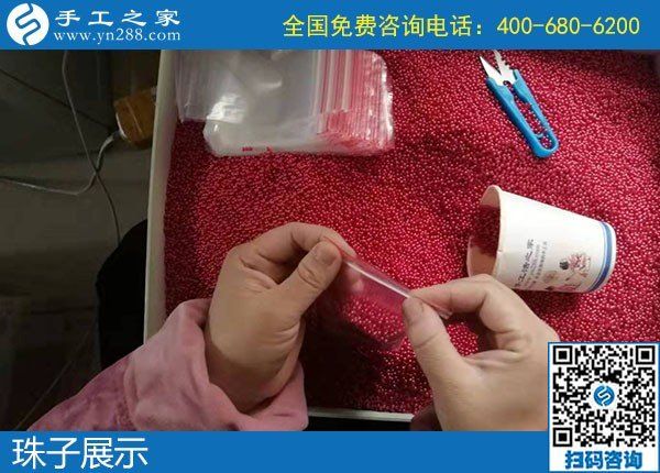 11月10日，找代理手工活加工項(xiàng)目，實(shí)地考察后那么多人選擇了勵(lì)志珠珠繡手工。手工之家接待考察加工客戶剪影