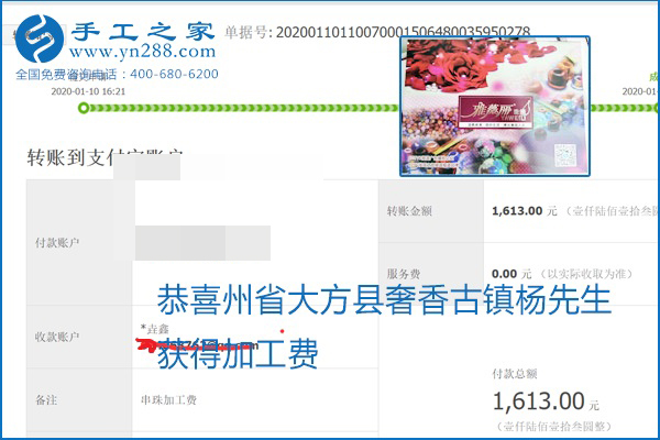 勵(lì)志珠珠繡手工活加盟項(xiàng)目加工費(fèi)怎樣結(jié)算？收入好嗎？