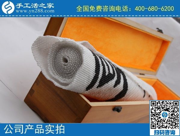 2月13日，手工活代理加工，拿回家做的手工活，重創(chuàng)新的珠繡值得選擇，手工之家勵(lì)志珠珠繡成品實(shí)拍