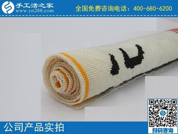 2月13日，手工活代理加工，拿回家做的手工活，重創(chuàng)新的珠繡值得選擇，手工之家勵(lì)志珠珠繡成品實(shí)拍