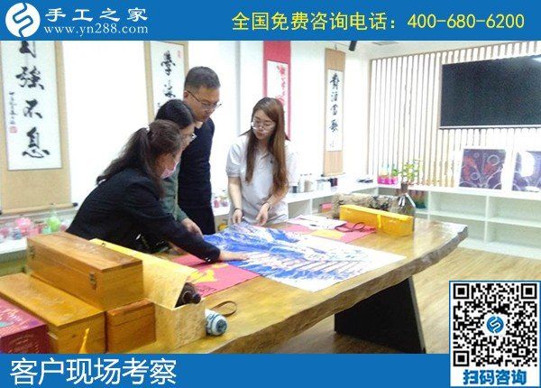 5月6日，代理手工活加工項目，正規(guī)外發(fā)手工活來料加工，選正規(guī)手工活勵志珠珠繡，手工之家接待考察合作加工客戶剪影