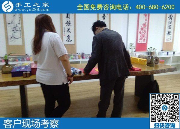 5月6日，代理手工活加工項目，正規(guī)外發(fā)手工活來料加工，選正規(guī)手工活勵志珠珠繡，手工之家接待考察合作加工客戶剪影