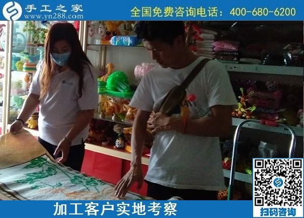 5月15日，正規(guī)手工活外發(fā)加工，手工活代理加工就選勵(lì)志珠珠繡創(chuàng)業(yè)項(xiàng)目，手工之家接待考察加工客戶剪影