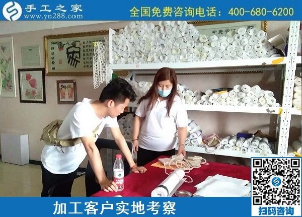 5月15日，正規(guī)手工活外發(fā)加工，手工活代理加工就選勵(lì)志珠珠繡創(chuàng)業(yè)項(xiàng)目，手工之家接待考察加工客戶剪影