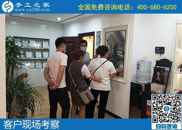 5月24日，長期穩(wěn)定的手工加工回收項目，就是針法簡單，培訓成體系的勵志珠珠繡，手工之家接待考察加工客戶剪影