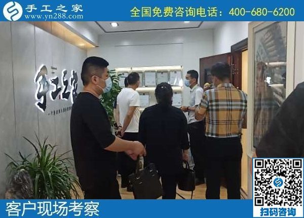 6月3日，富有愛心的手工活外發(fā)加工企業(yè)，對大家說在家做珠繡是個好選擇，手工之家接待考察合作客戶剪影