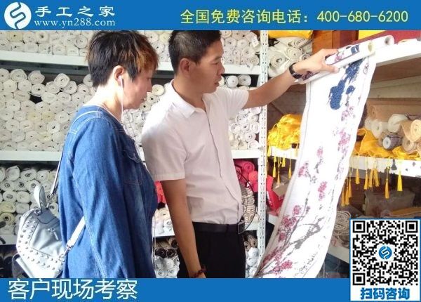 8月8日，可以在家做的手工活，拿回家做的手工活，選擇這個(gè)收益有保障的珠繡手工就對(duì)了。手工之家接待考察加工客戶剪影
