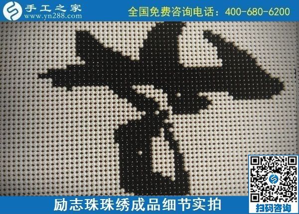 9月15日，想在家做手工活掙錢，越來越多的人選擇這個可以寄到家做的手工活，勵志珠珠繡成品細節(jié)實拍