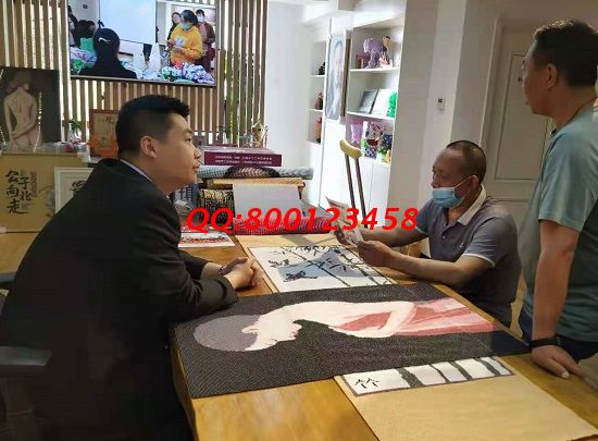 5月12日，正規(guī)供料的手工活，可以帶回家做的手工活就選這里的勵志珠珠繡，手工之家接待考察合作加工客戶剪影