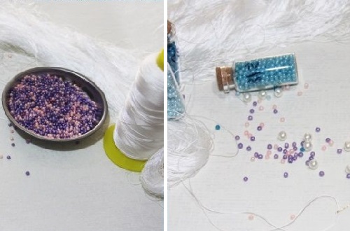 3月29日，手工活拿回家做，在家做手工活，手工之家為什么長(zhǎng)期有活干？圖為勵(lì)志珠珠繡手工繡珠剪影