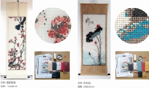 4月30日，正規(guī)手工活接單平臺，純手工活代加工，手工之家服務好，珠繡串珠產品高端大氣，圖為勵志珠珠繡串珠手工產品剪影