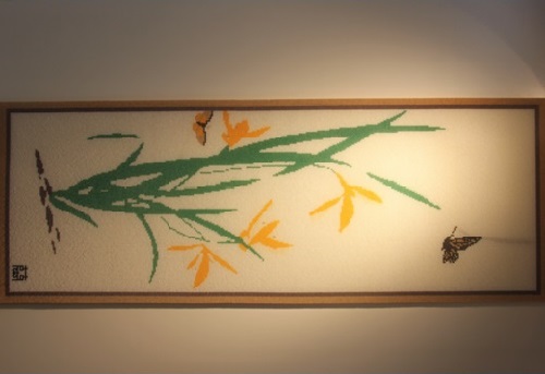 5月2日，在家做的手工活正規(guī)平臺，手工活外發(fā)加工， 大家看中手工之家的地方不一樣，圖為勵(lì)志珠珠繡純手工產(chǎn)品剪影