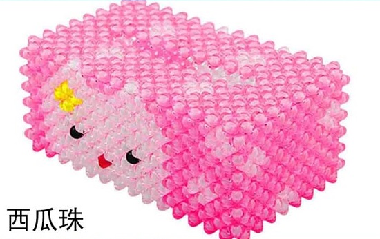 5月28日，手工活接單平臺，正規(guī)供料的手工活，珍惜珠繡外發(fā)手工活，珍惜合作，圖為珠繡串珠（紙抽盒）手工成品剪影