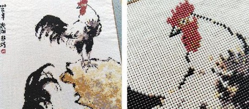 9月20日，帶回家做手工活，可以在家做的手工活，現(xiàn)在選擇手工之家、做珠繡串珠手工的人越來越多是有原因的，圖為勵志珠珠繡串珠手工產(chǎn)品剪影