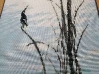 5月13日，代加工手工活，在家做手工兼職，手工之家給每個(gè)加工人員提供成品樣品，圖為勵(lì)志珠珠繡手工產(chǎn)品細(xì)節(jié)剪影 