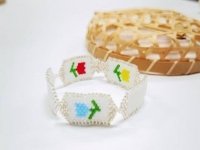 1月4日，手工活外發(fā)一手貨源，在家兼職手工活掙錢(qián)，小成本創(chuàng)業(yè)做手工傳承官，手工之家努力讓合作人員做的更多、收入更好，圖為串珠米珠繡純手工產(chǎn)品剪影