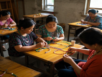 一家人一起做，在家開純手工加工廠，這樣選更掙錢