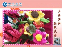 手工之家毛線編織花卉展示，一種居家裝飾的傳統(tǒng)唯美藝術(shù)