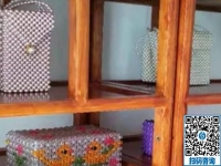 成品高大上的勵志珠珠繡，外發(fā)手工活的材料一樣干凈環(huán)保