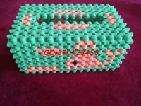 6月3日，可以寄到家做的手工活，拿回家做的手工活，這個十多年的手工企業(yè)加工銷售一條龍，圖為勵志珠珠繡串珠純手工產(chǎn)品（紙抽盒）實拍